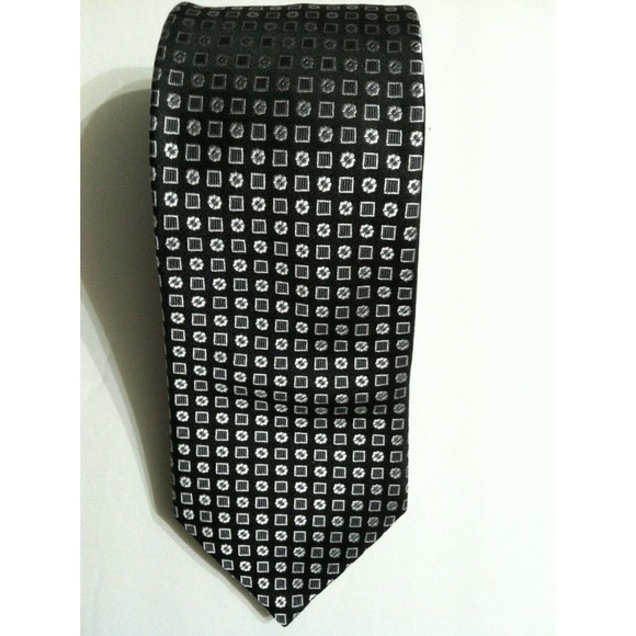 NWT MICHAEL KORS MENS NEW BLACK 100%SILK CLASSIC NECK TIE WIDTH: 3 1/8" - Picture 1 of 2